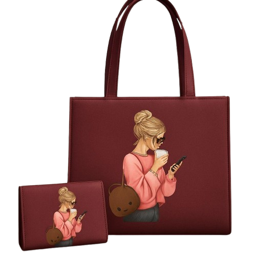 Luxury Printed Tote & Wallet Collection