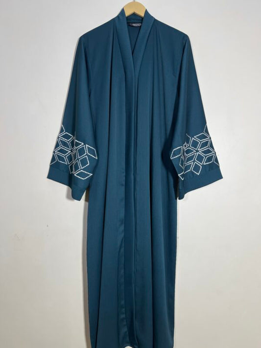 Teal Blue – Sapphire Luxe Abaya HJ1290
