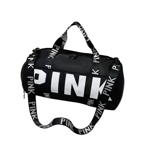 PINK Black Duffel Bag – Gym & Travel Bag
